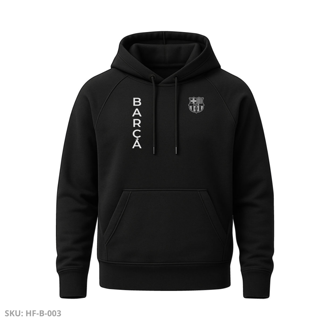 Buzo Capota Negro Blaugrana – Barra Vertical