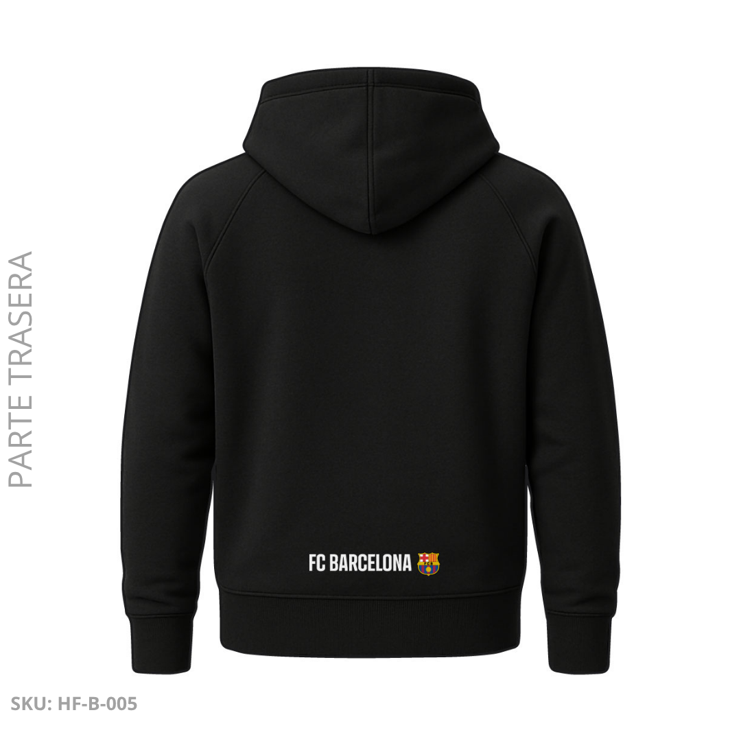 Buzo Capota Negro Blaugrana – Escudo Clásico