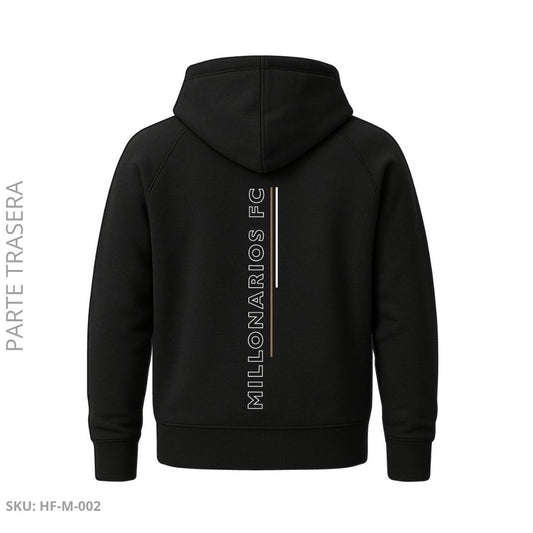 Buzo Negro Embajador – Manga Lateral Dorada