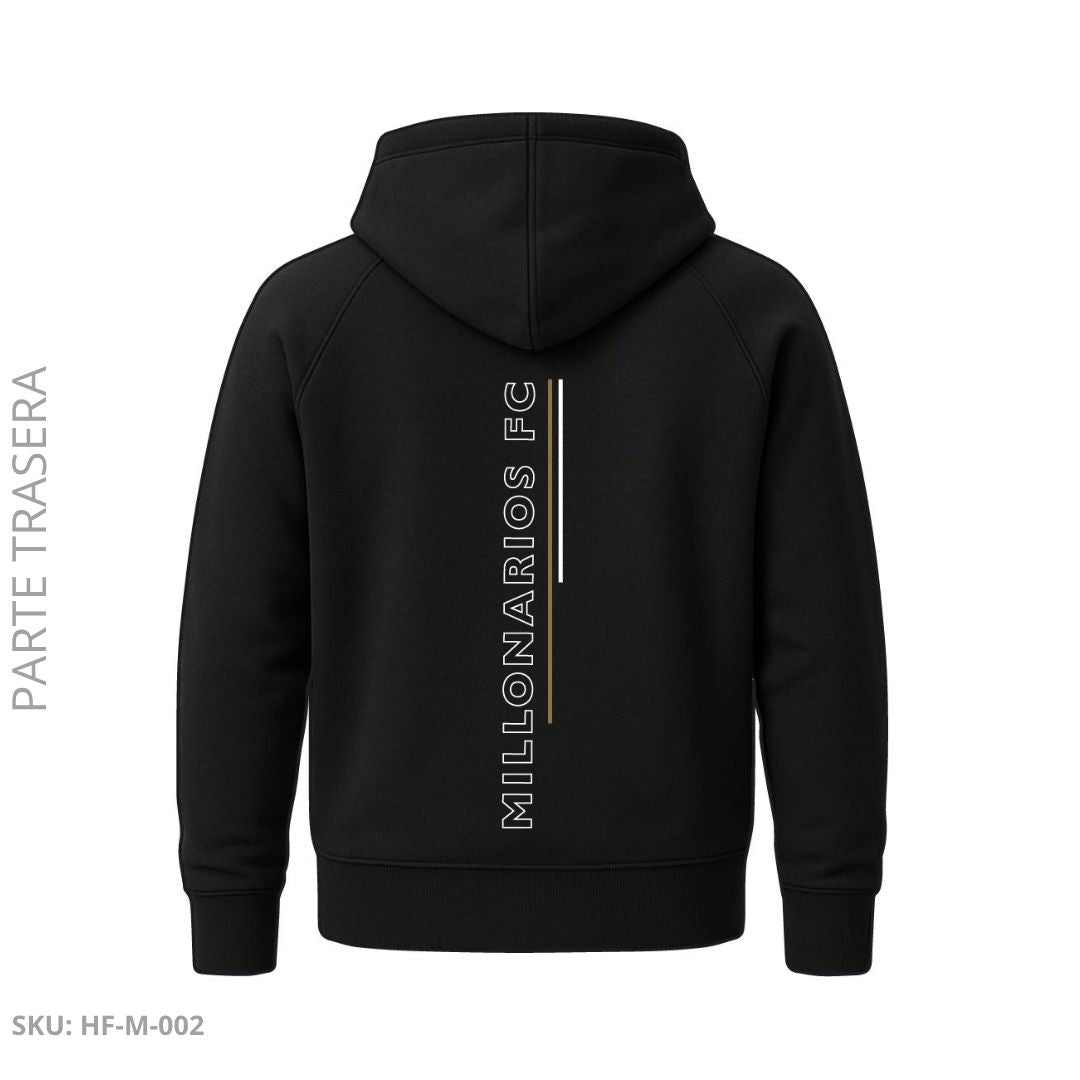 Buzo Negro Embajador – Manga Lateral Dorada