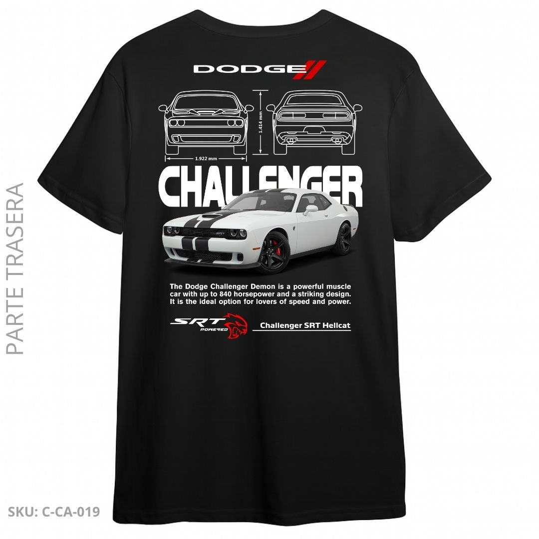 Camiseta Dodge Challenger SRT Hellcat