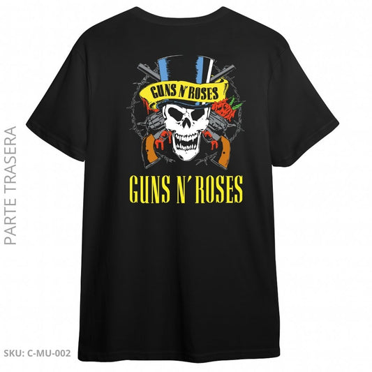 Camiseta Guns N’ Roses – Skull & Pistols