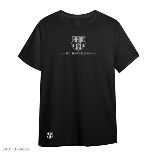Camiseta Negra Blaugrana – Escudo Gris