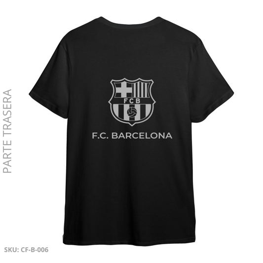 Camiseta Negra Blaugrana – Escudo Gris
